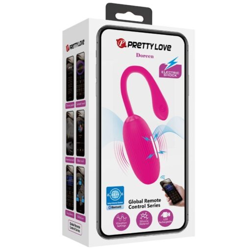 PRETTY LOVE – DOREEN HUEVO VIBRADOR RECARGABLE MAGENTA CONTROL REMOTO - intimamenities.com