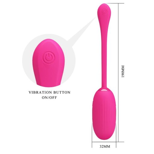 PRETTY LOVE – DOREEN HUEVO VIBRADOR RECARGABLE MAGENTA CONTROL REMOTO - intimamenities.com