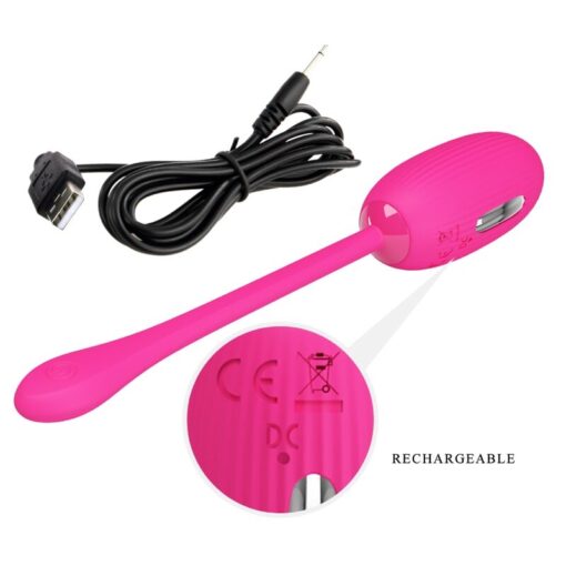 PRETTY LOVE – DOREEN HUEVO VIBRADOR RECARGABLE MAGENTA CONTROL REMOTO - intimamenities.com
