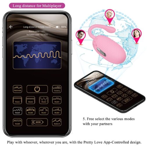 PRETTY LOVE – DOREEN HUEVO VIBRADOR RECARGABLE ROSA - intimamenities.com