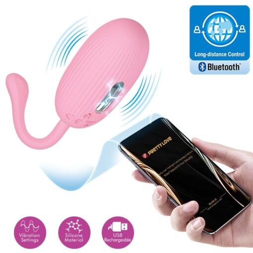 PRETTY LOVE – DOREEN HUEVO VIBRADOR RECARGABLE ROSA - intimamenities.com