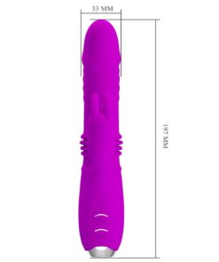 PRETTY LOVE – DOROTHY VIBRADOR CONEJO RECARGABLE MORADO - intimamenities.com