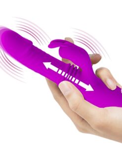 PRETTY LOVE – DOROTHY VIBRADOR CONEJO RECARGABLE MORADO - intimamenities.com