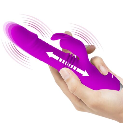 PRETTY LOVE – DOROTHY VIBRADOR CONEJO RECARGABLE MORADO - intimamenities.com