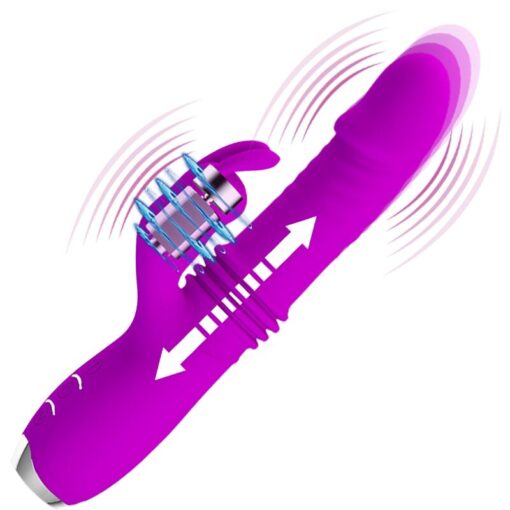 PRETTY LOVE – DOROTHY VIBRADOR CONEJO RECARGABLE MORADO - intimamenities.com