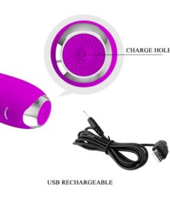 PRETTY LOVE – HECTOR VIBRADOR ELECTROSHOCK RECARGABLE & IMPERMEABLE MORADO - intimamenities.com