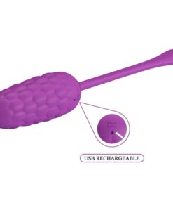 PRETTY LOVE – HUEVO VIBRADOR CON TEXTURA MARINA RECARGABLE MORADO - intimamenities.com