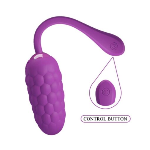 PRETTY LOVE – HUEVO VIBRADOR CON TEXTURA MARINA RECARGABLE MORADO - intimamenities.com