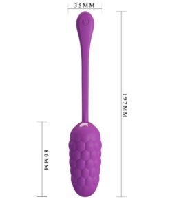 PRETTY LOVE – HUEVO VIBRADOR CON TEXTURA MARINA RECARGABLE MORADO - intimamenities.com