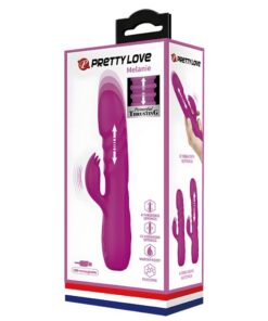 PRETTY LOVE – MELANIE VIBRADOR CONEJO RECARGABLE MORADO - intimamenities.com