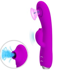 PRETTY LOVE – REGINA VIBRADOR-ONDAS ESTIMULADORAS RECARGABLE MORADO - intimamenities.com