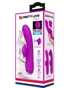 PRETTY LOVE – REGINA VIBRADOR-ONDAS ESTIMULADORAS RECARGABLE MORADO - intimamenities.com