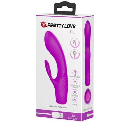 PRETTY LOVE – TIM VIBRADOR RECARGABLE MORADO - intimamenities.com