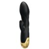 PRETTY LOVE – VIBRADOR DE LUJO BAÑADO EN ORO RECARGABLE NEGRO - intimamenities.com