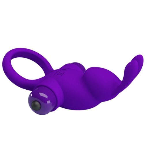 PRETTY LOVE – ANILLO VIBRADOR I CONEJO PARA PENE MORADO - intimamenities.com