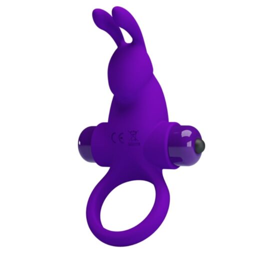 PRETTY LOVE – ANILLO VIBRADOR I CONEJO PARA PENE MORADO - intimamenities.com