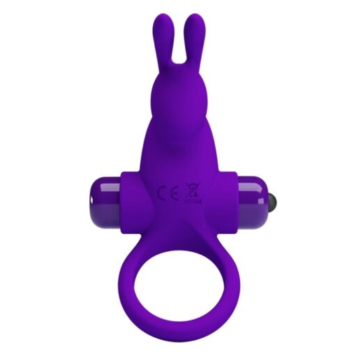 PRETTY LOVE – ANILLO VIBRADOR I CONEJO PARA PENE MORADO - intimamenities.com