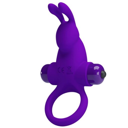 PRETTY LOVE – ANILLO VIBRADOR I CONEJO PARA PENE MORADO - intimamenities.com