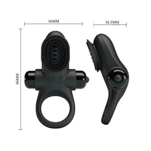 PRETTY LOVE – ANILLO VIBRADOR II PARA PENE NEGRO - intimamenities.com
