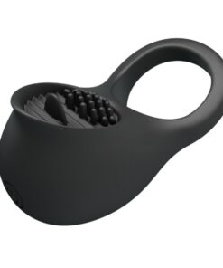PRETTY LOVE – ANILLO VIBRADOR PARA PENE CON LENGUA NEGRO - intimamenities.com