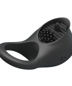 PRETTY LOVE – ANILLO VIBRADOR PARA PENE CON LENGUA NEGRO - intimamenities.com