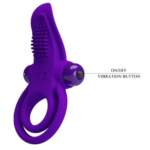 PRETTY LOVE – ANILLO VIBRADOR PARA PENE MORADO - intimamenities.com