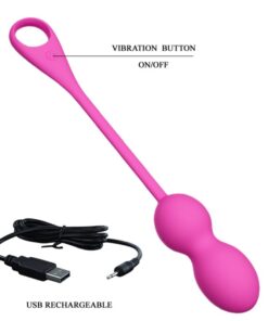 PRETTY LOVE – ELVIRA BOLAS VIBRADORAS RECARGABLE ROSA - intimamenities.com