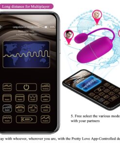 PRETTY LOVE – NYMPH HUEVO VIBRADOR CONTROLADO POR APP VIOLETA - intimamenities.com