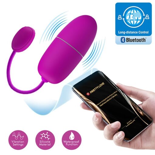 PRETTY LOVE – NYMPH HUEVO VIBRADOR CONTROLADO POR APP VIOLETA - intimamenities.com