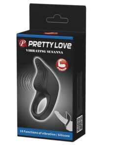 PRETTY LOVE – SUSANNA ANILLO VIBRADOR PARA PENE NEGRO - intimamenities.com