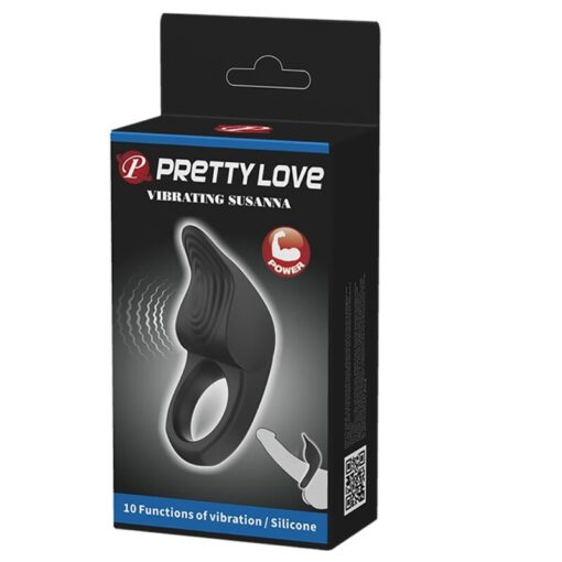 PRETTY LOVE – SUSANNA ANILLO VIBRADOR PARA PENE NEGRO - intimamenities.com