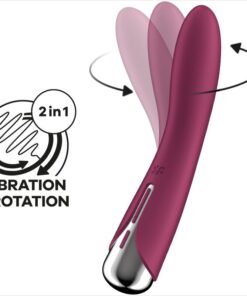 SATISFYER – SPINNING VIBE 1 VIBRADOR ROTADOR G-SPOT RED - intimamenities.com