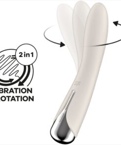 SATISFYER – SPINNING VIBE 1 VIBRADOR ROTADOR G-SPOT BEIGE - intimamenities.com
