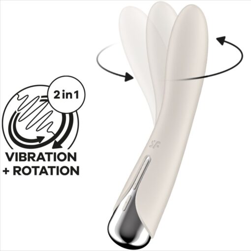 SATISFYER – SPINNING VIBE 1 VIBRADOR ROTADOR G-SPOT BEIGE - intimamenities.com