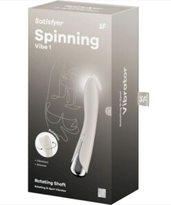 SATISFYER – SPINNING VIBE 1 VIBRADOR ROTADOR G-SPOT BEIGE - intimamenities.com
