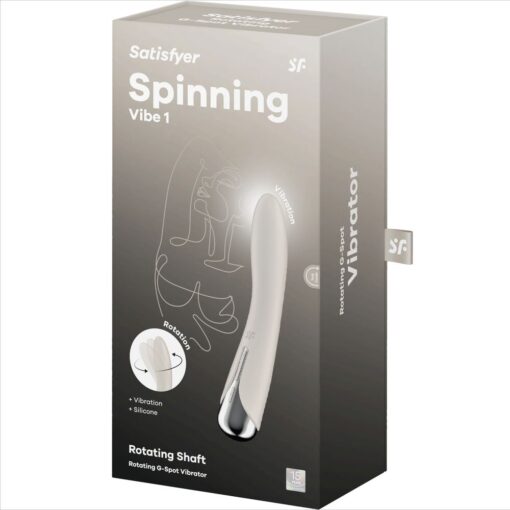 SATISFYER – SPINNING VIBE 1 VIBRADOR ROTADOR G-SPOT BEIGE - intimamenities.com