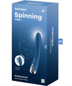 SATISFYER – SPINNING VIBE 1 VIBRADOR ROTADOR G-SPOT AZUL - intimamenities.com