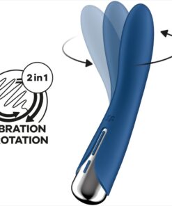 SATISFYER – SPINNING VIBE 1 VIBRADOR ROTADOR G-SPOT AZUL - intimamenities.com