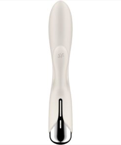 SATISFYER – SPINNING RABBIT 1 ESTIMULACION CLITORIS Y PUNTO G BEIGE - intimamenities.com