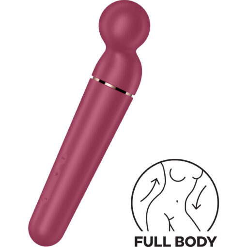 SATISFYER – PLANET WAND-ER MASAJEADOR VIBRADOR BERRY - intimamenities.com