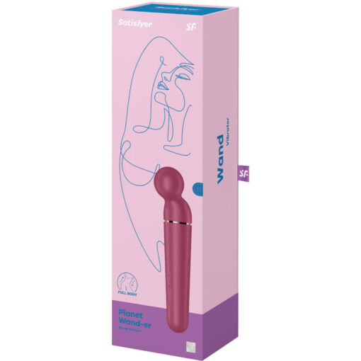 SATISFYER – PLANET WAND-ER MASAJEADOR VIBRADOR BERRY - intimamenities.com