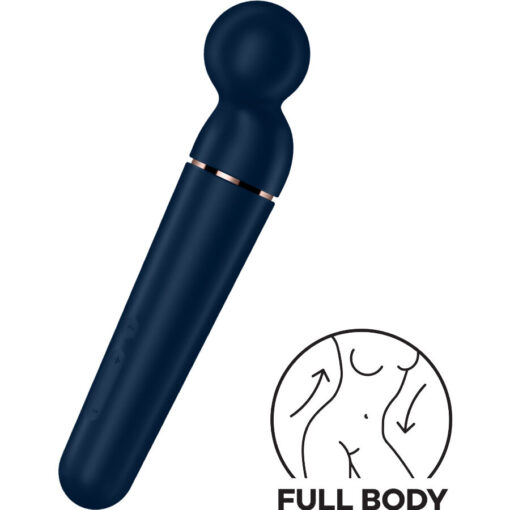 SATISFYER – PLANET WAND-ER MASAJEADOR VIBRADOR AZUL - intimamenities.com