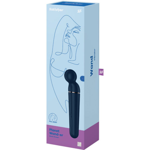 SATISFYER – PLANET WAND-ER MASAJEADOR VIBRADOR AZUL - intimamenities.com