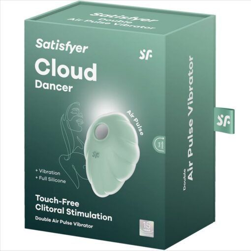 SATISFYER – CLOUD DANCER VERDE VIBRADOR AIR PULSE - intimamenities.com