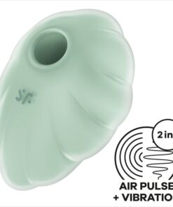 SATISFYER – CLOUD DANCER VERDE VIBRADOR AIR PULSE - intimamenities.com