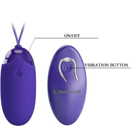 PRETTY LOVE – BERGER YOUTH HUEVO VIBRADOR CONTROL REMOTO VIOLETA - intimamenities.com
