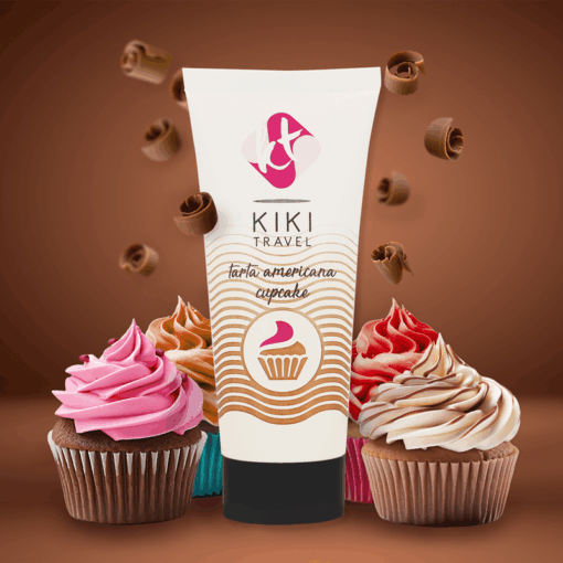 KIKÍ TRAVEL – GEL DESLIZANTE SABOR A TARTA AMERICANA CUPCAKE 50 ML - intimamenities.com
