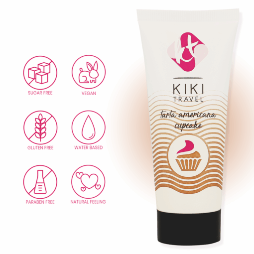 KIKÍ TRAVEL – GEL DESLIZANTE SABOR A TARTA AMERICANA CUPCAKE 50 ML - intimamenities.com