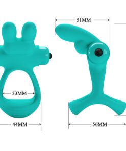 PRETTY LOVE – DANTE ANILLO VIBRADOR RABBIT VERDE - intimamenities.com