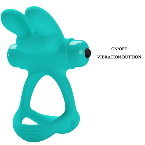 PRETTY LOVE – DANTE ANILLO VIBRADOR RABBIT VERDE - intimamenities.com